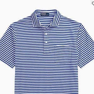 Polo by Ralph Lauren Royal Blue White Stripe Pocket Polo Shirt Classic Fit Pony